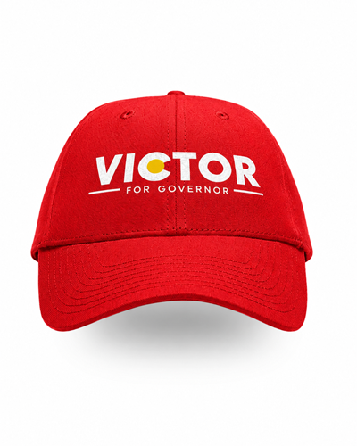 Victor Marx for Governor Red Structured Adjustable Hat