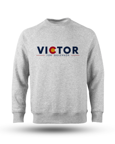 Victor Marx for Governor Heather Grey Crewneck Sweatshirt