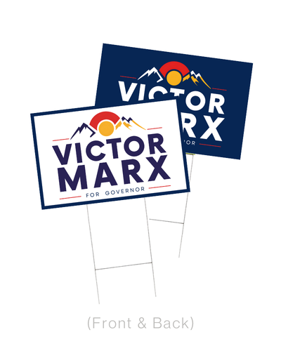 Victor Marx for Governor Yard Sign — 18"×25"